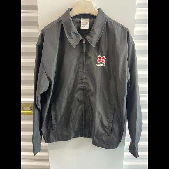 VTG ESPN X-GAMES REEBOK STAFF MECHANIC COACH JACKET SZ LARGE MENS BOMBER TRACK